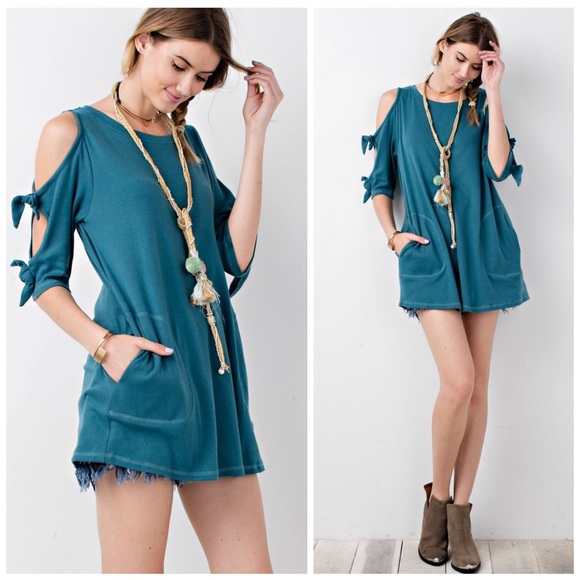 New For Spring! Cold Sleeve Pocket Tunic! - Picture 5 of 5